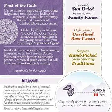 Imlak'esh Organics Raw Cacao Nibs - Vegan Low Carb Snacks