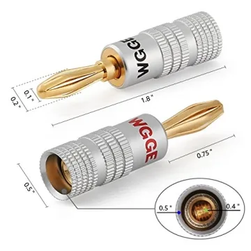 Banana Plugs Audio Jack Connector Kit - 12 Pcs