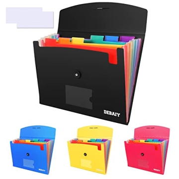 4-Pack 7-Pockets Expanding File Folders for Office and School