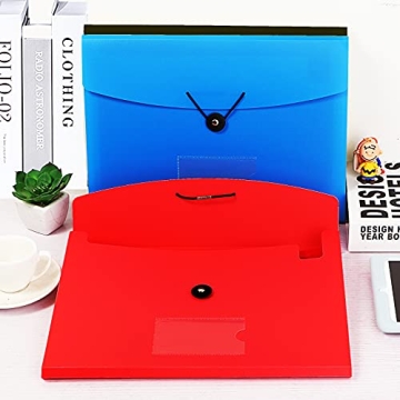 4-Pack 7-Pockets Expanding File Folders for Office and School