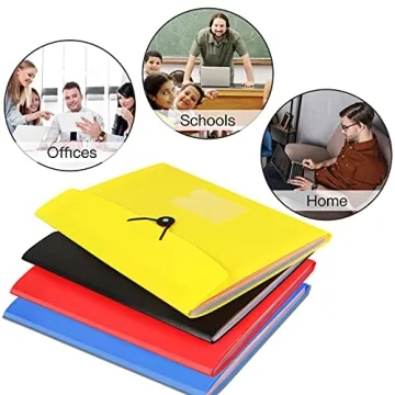 4-Pack 7-Pockets Expanding File Folders for Office and School