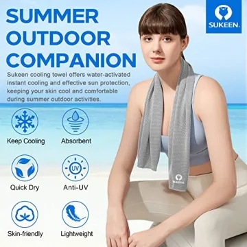 Sukeen 4 Pack Cooling Towels for Sports & Outdoor Activities