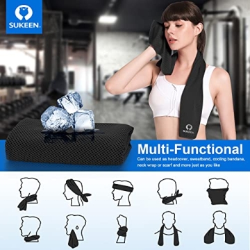 Sukeen 4 Pack Cooling Towels for Sports & Outdoor Activities