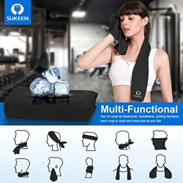 Sukeen 4 Pack Cooling Towels for Sports & Outdoor Activities