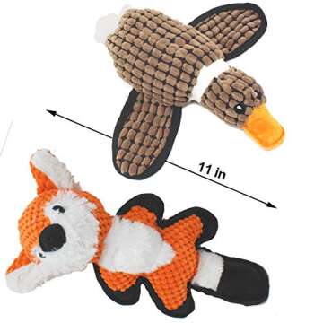 Jalousie 5 Pack Value Bundle Dog Toys Assortment Dog Plush Toys Dog Squeaky Toys Assortment Puppy Pet Mutt Dog Toy Dog Squeak Toy for Small Medium Large Dogs