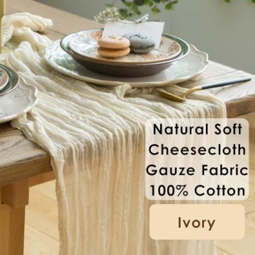 Magic Moment Cheesecloth Table Runner for Elegant Events