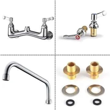 Heavy Duty Commercial Wall Mount Faucet for Kitchens