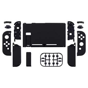 eXtremeRate DIY Replacement Shell Buttons for Nintendo Switch, Soft Touch Back Plate for Switch Cons...