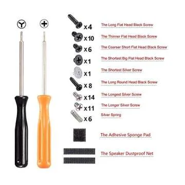 eXtremeRate DIY Replacement Shell Buttons for Nintendo Switch, Soft Touch Back Plate for Switch Console, Custom Housing Case with Full Set Buttons for Joycon Handheld Controller - Black