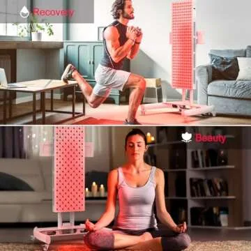 BONTANNY Red Light Therapy, Full Body Red Near Infrared Light 660nm 850nm with 300 Dual Chip Clinical Grade LEDs & Timer, High Power Panel for Anti-Aging, Pain Relief, 400W (Stand Sold Separately)