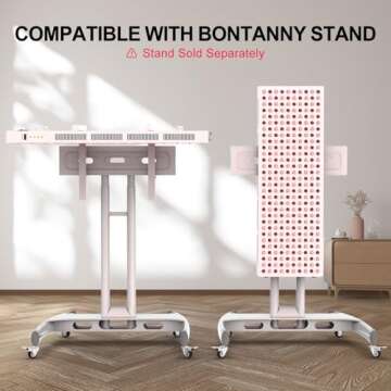 BONTANNY Red Light Therapy, Full Body Red Near Infrared Light 660nm 850nm with 300 Dual Chip Clinical Grade LEDs & Timer, High Power Panel for Anti-Aging, Pain Relief, 400W (Stand Sold Separately)