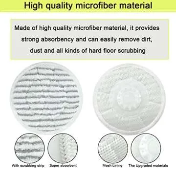 Eifrthe 10-Pack S7000 Replacement Steam Mop Pads,Compatible with Shark S7001 S7000AMZ, S7000 S7001TGT S7201 S7005 S7020 S8001 S8201 Series Steam Mop Pads,Steam & Scrub All-in-One Scrubbing Mop Pads