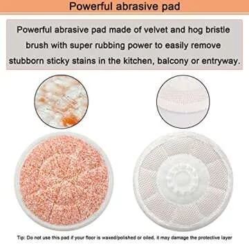 Eifrthe 10-Pack S7000 Replacement Steam Mop Pads,Compatible with Shark S7001 S7000AMZ, S7000 S7001TGT S7201 S7005 S7020 S8001 S8201 Series Steam Mop Pads,Steam & Scrub All-in-One Scrubbing Mop Pads