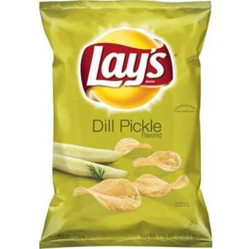 LAY'S® Dill Pickle Flavored Potato Chips, 1.5 Ounce Bags (Pack of 8)