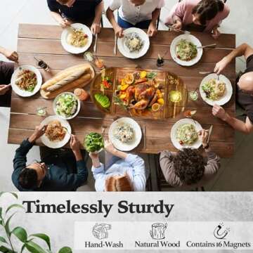 Charcuterie Board Set: 3-in-1 Magnetic Acacia Wood Cheese Board Ensemble - Unique for Mom - House Wa...