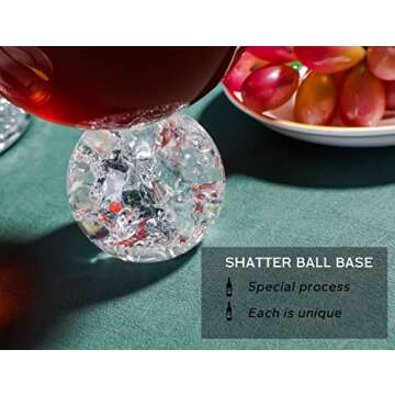 YLNNLC 20oz Wine Glasses, Red Wine Glasses Set of 4, Crystal Wine Glasses with Ball Base. Gift for Wine Tasting, Anniversary, Birthday. Wine Glasses for Unique Wine Glasses Gifts, Large Wine Glasses