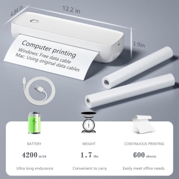 MinZhi Portable Thermal Printer for Efficient Travel Printing