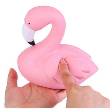 AOLIGE Jumbo Pink Flamingo Squishy - Stress Relief & Fun