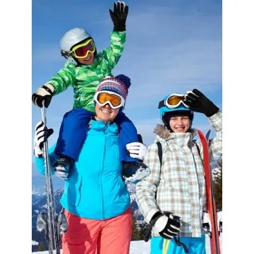 SATINIOR 2 Pairs Kids Waterproof Winter Snow Gloves for Boy Girl Outdoor Warm Thickening Snowboard(B...