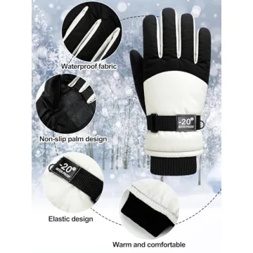 Kids Waterproof Winter Gloves for Outdoor Fun