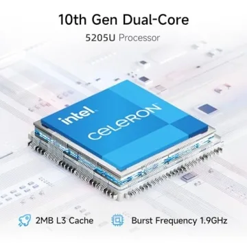 15.6 Inch Laptop with Office 365, 4GB RAM, 128GB Storage Expandable 1TB, 5205U Processor, HD Display...