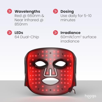 Hooga Red Light Therapy LED Mask for Anti-Aging