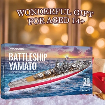 Piececool 3D Metal Puzzle Yamato Battleship Craft Kit