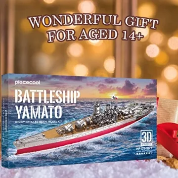 Piececool 3D Metal Puzzle Yamato Battleship Craft Kit