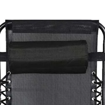 Flex HQ Zero Gravity Chairs Recliner Lounge Patio Chairs Set of 2 Black