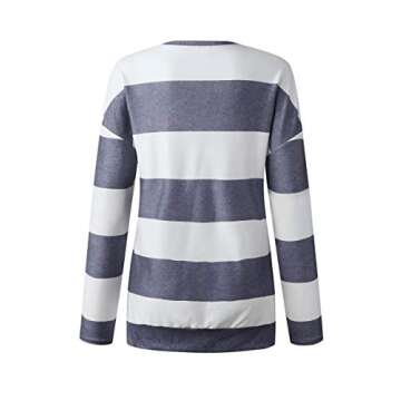 Angashion Women's Sweatshirts - Casual Leopard Print Crewneck Long Sleeve Oversized Pullover Tunic T Shirts Tops 379 Grey L