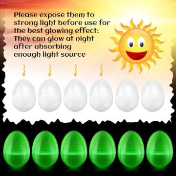 Leyndo 100 Pcs Glow in the Dark Easter Eggs 2.5 Inch Glow Easter Eggs Bulk Kids Glow in the Dark Party Supplies Easter Basket Stuffers Gifts Easter Night Eggs for Filling Candy Treats for Easter