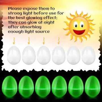 Leyndo 100 Pcs Glow in the Dark Easter Eggs 2.5 Inch Glow Easter Eggs Bulk Kids Glow in the Dark Party Supplies Easter Basket Stuffers Gifts Easter Night Eggs for Filling Candy Treats for Easter