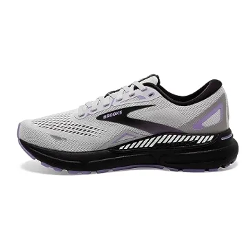 Brooks Women’s Adrenaline GTS 23 Supportive Running Shoe - Grey/Black/Purple - 5 Narrow
