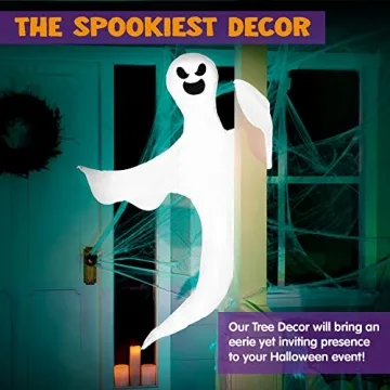 JOYIN 53” Bendable Tree Wrap Ghost Halloween Decoration
