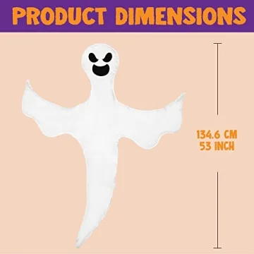 JOYIN 53” Bendable Tree Wrap Ghost Halloween Decoration