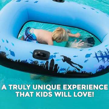 Sieco Design AQUAVUE Voyager, Clear Bottom Inflatable Raft, for Kids and Adults