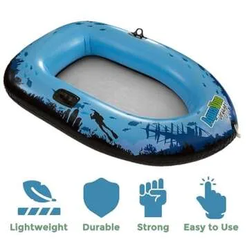 Sieco Design AQUAVUE Voyager Clear Inflatable Raft for All Ages