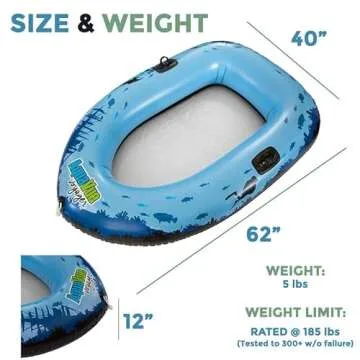 Sieco Design AQUAVUE Voyager Clear Inflatable Raft for All Ages