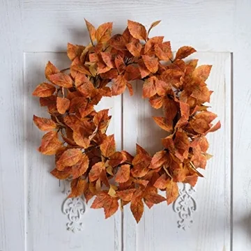 Elegant Handmade 18 Inch Fall Wreath for Seasonal Decor