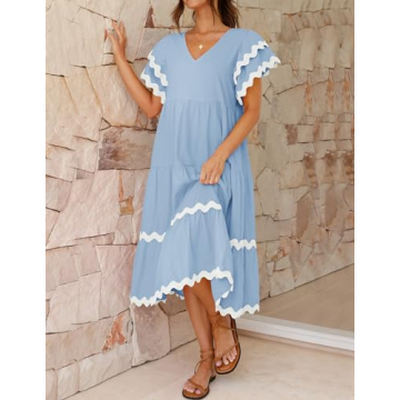 Stylish ZESICA Womens Summer Midi Dress for Any Occasion