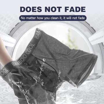 BAMBOO COOL Men's Ultra ComfortSoft Underwear, Moisture Wicking & Breathable No Ride Up Boxer Briefs with Fly, Multipack