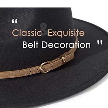 Stylish Lisianthus Fedora Hat with Adjustable Fit
