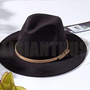 Stylish Lisianthus Fedora Hat with Adjustable Fit