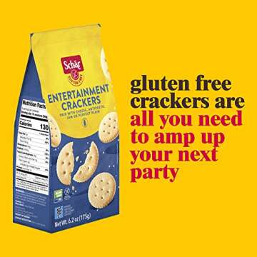 Schar Entertainment Crackers - Gluten Free, No GMOs, Lactose or Wheat - 6.2 oz