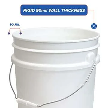 ePackageSupply 5 Gallon Durable Plastic Buckets - Food Safe