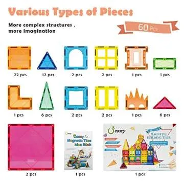 Cossy Magnet Tiles Building Set for Creative Kids