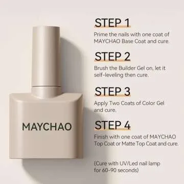 MAYCHAO 15ML Clear Nude Builder Gel for Perfect Nails