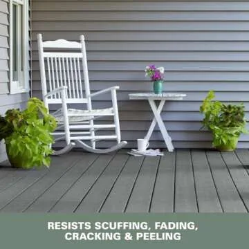 KILZ Low-Lustre Enamel Porch & Patio Latex Floor Paint, Interior/Exterior, Slate Gray, 1 Gallon