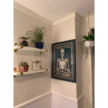 Mkono Floating White Shelves Set of 2 for Home Decor