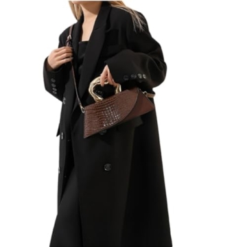 Stylish WIGUYUN Brown Patent Leather Clutch Bag for Women